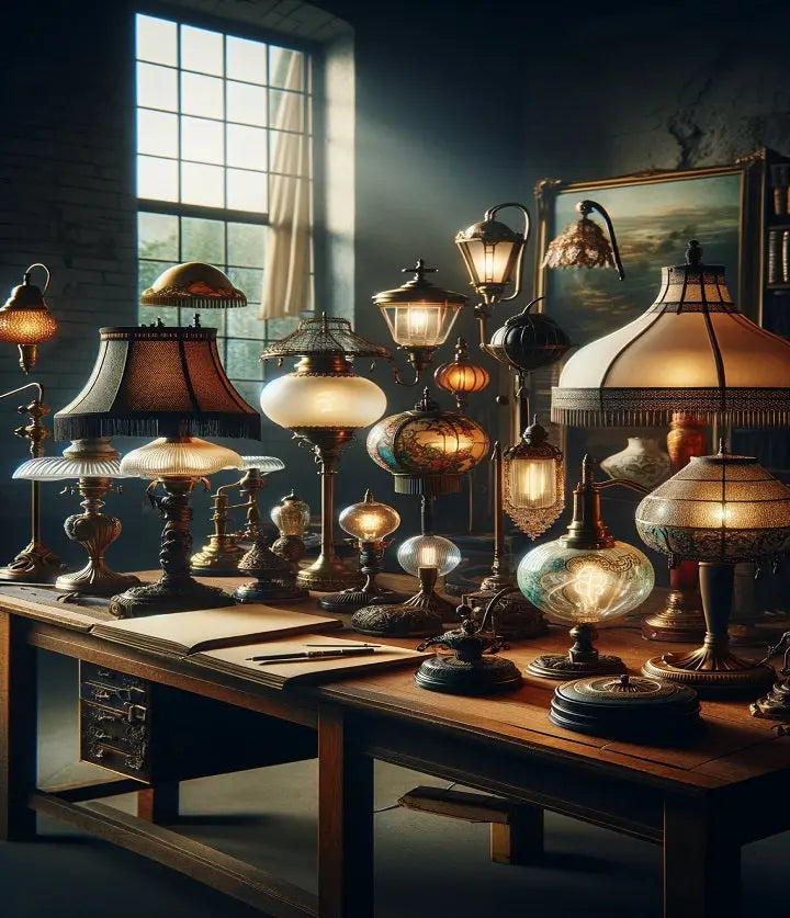 Vintage factory lamps