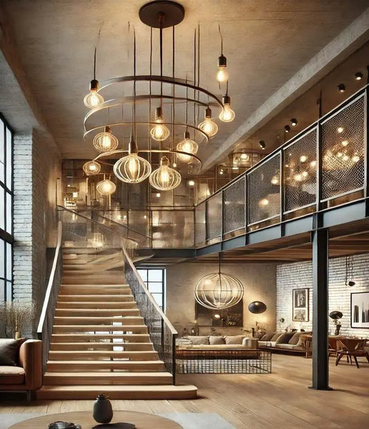 How to Choose a Staircase Chandelier for Industrial Interiors