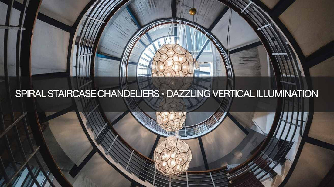 Spiral Staircase Chandeliers - Dazzling Vertical Illumination