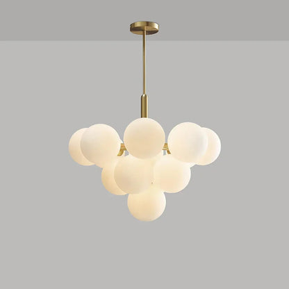 13-Light White Bubble Glass Ceiling Light  Seus Lighting