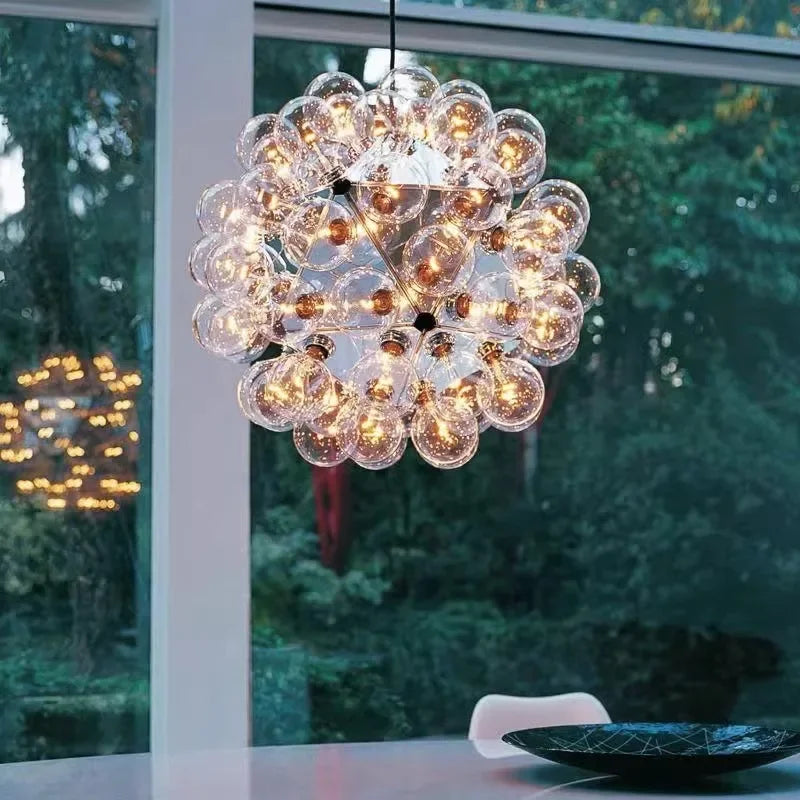 Ayli Clear Glass Bubble Pendant Light  Seus Lighting