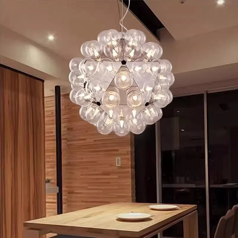 Ayli Clear Glass Bubble Pendant Light  Seus Lighting