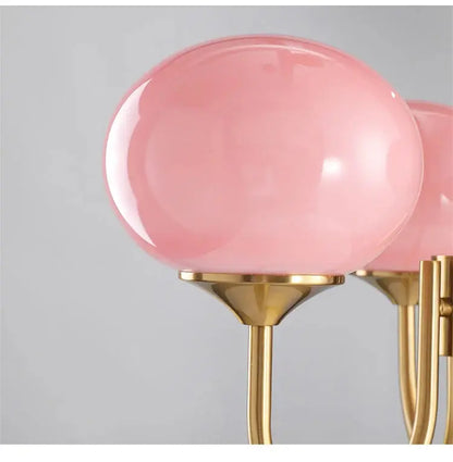 Bubble Pink Glass Marshmallow Chandelier  Seus Lighting