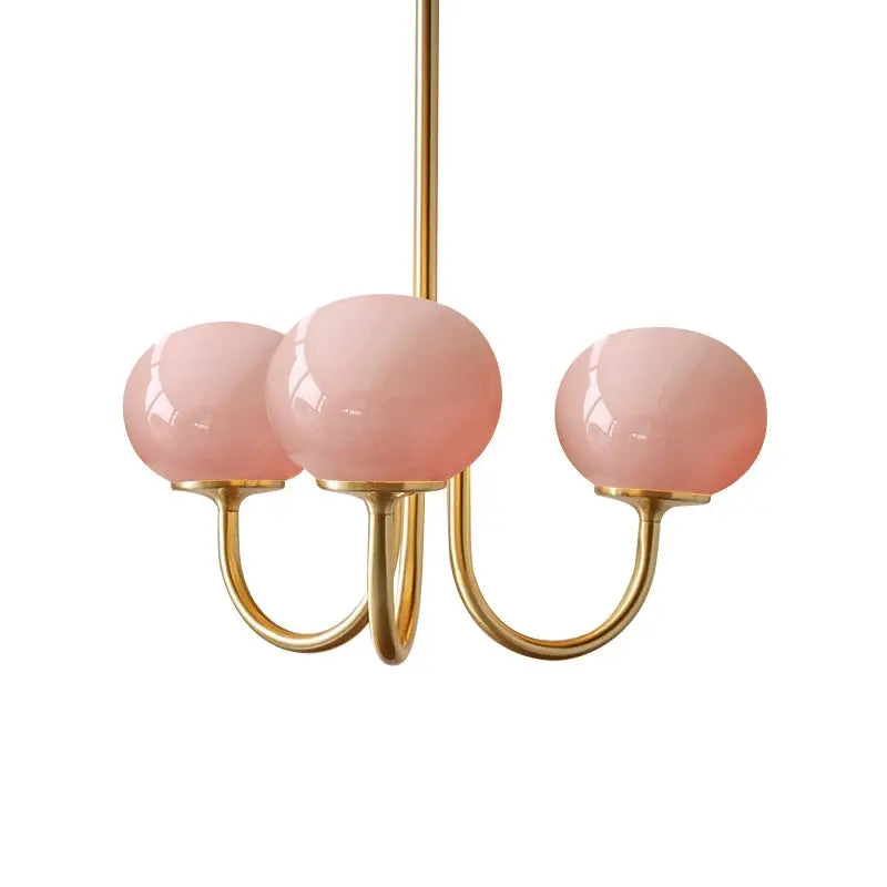 Bubble Pink Glass Marshmallow Chandelier  Seus Lighting