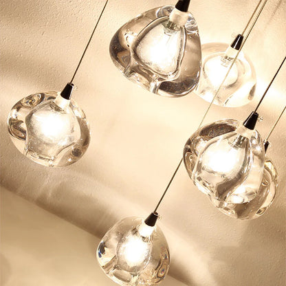 Clear Crystal Bubble Chandelier For High Ceiling Foyer  Seus Lighting