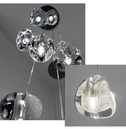 Clear Crystal Bubble Chandelier For High Ceiling Foyer  Seus Lighting