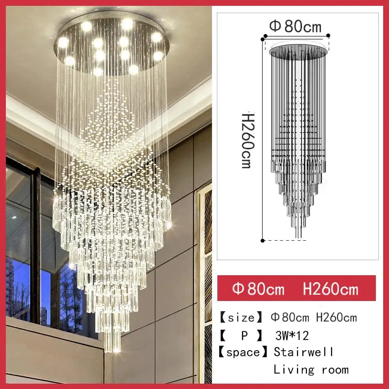 Delphine High Ceiling Living Room Lighting 80CMx260CMchangeable Seus Lighting