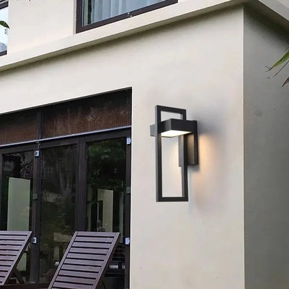 Geometric Outdoor Wall Mount Light Fixture  Seus Lighting