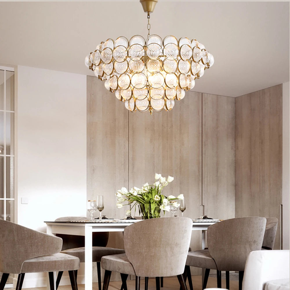 Gold Clear Glass Globe Pendant Light  Seus Lighting