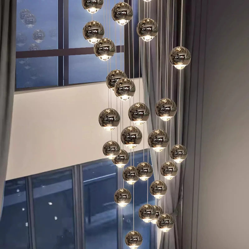 Hera Modern Bubble Staircase Chandelier  Seus Lighting