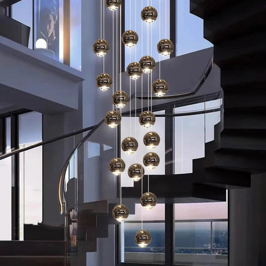 Hera Modern Bubble Staircase Chandelier  Seus Lighting