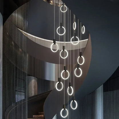 Jenne Modern Stairway Chandelier - Ceiling Light  Seus Lighting