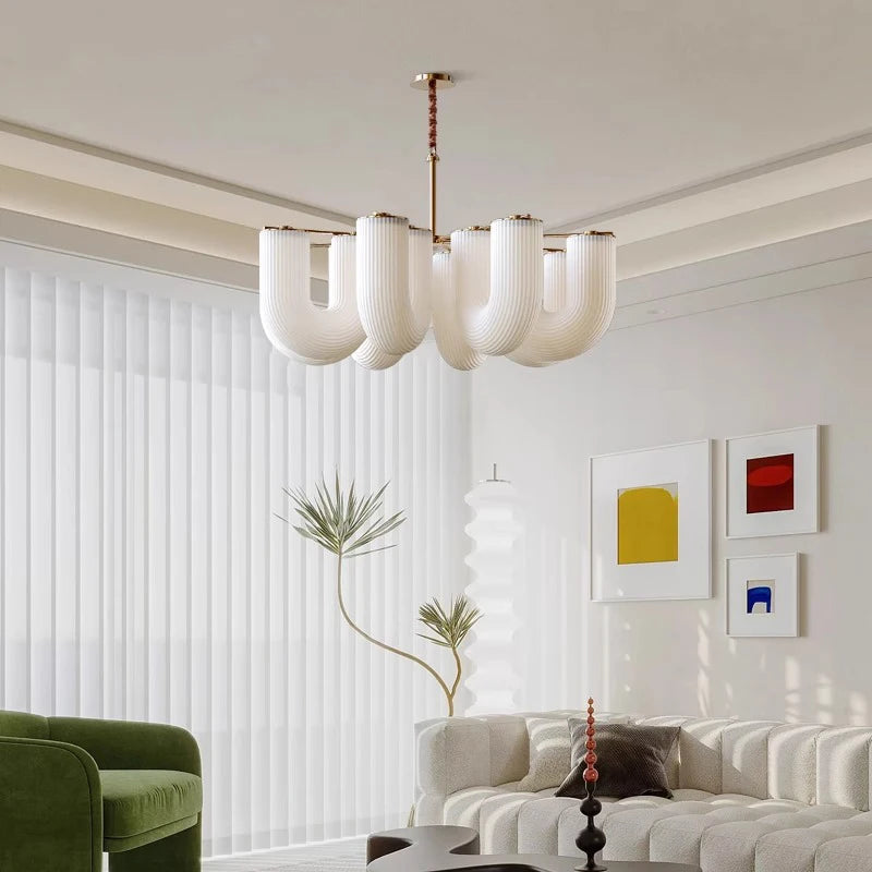 Judi Modern White Chandelier  Seus Lighting