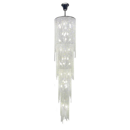 Kyra Real Crystal Staircase Chandelier  Seus Lighting