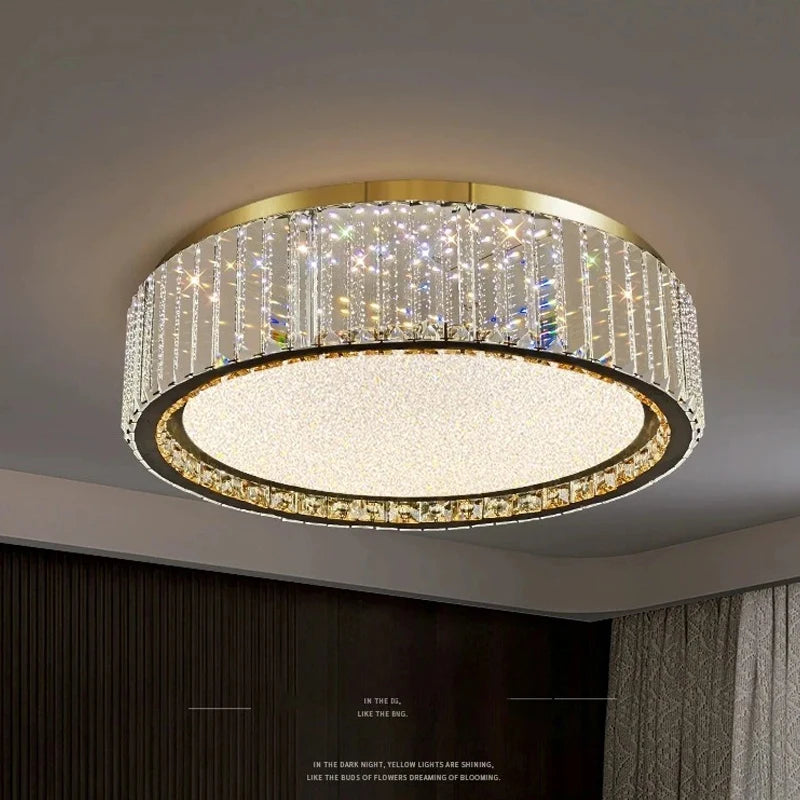 Lark Crystal Flush Mount Chandelier  Seus Lighting