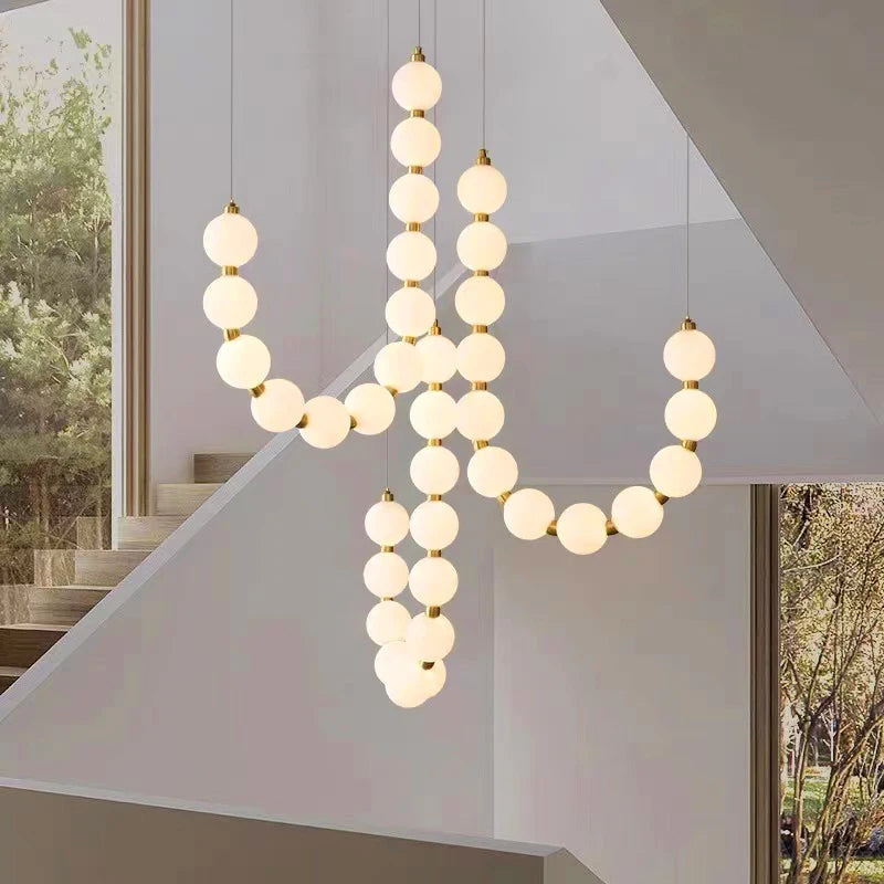 Lexi Modern Acrylic Orb Chandelier  Seus Lighting