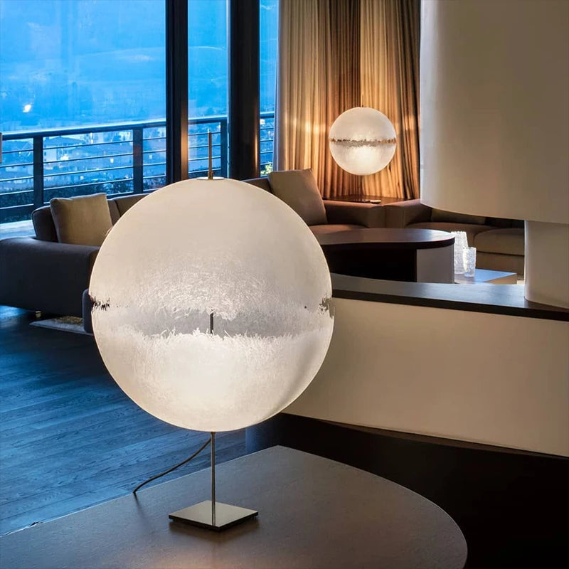 Lissa Modern Led Whote Sphere Floor Lamp  Seus Lighting