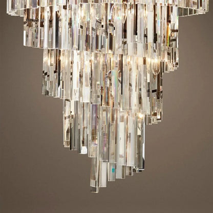 Luxury Tiered Crystal Chandelier for Foyer  Seus Lighting