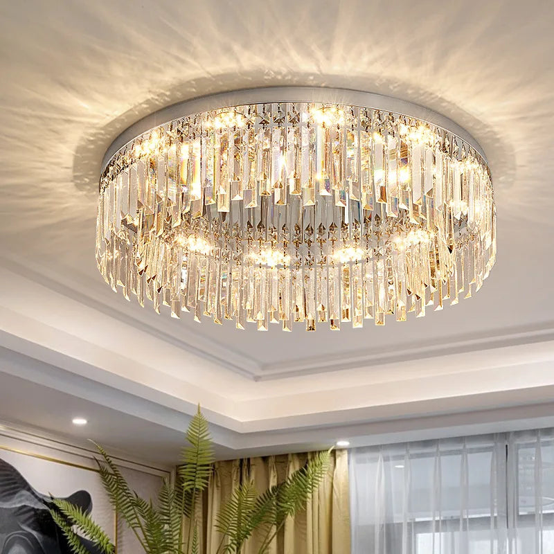 Lyla Crystal Flush Mount Ceiling Light  Seus Lighting