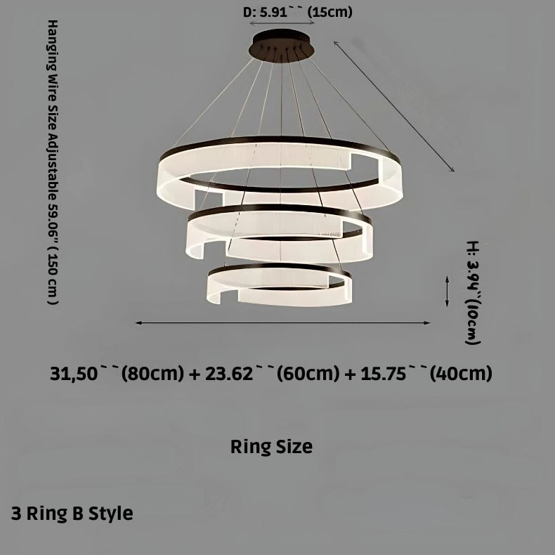 Mae Led Ring Chandelier  Seus Lighting