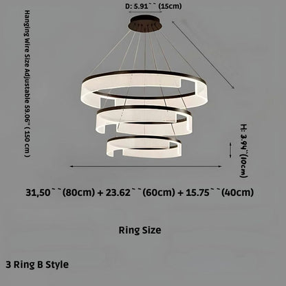 Mae Led Ring Chandelier  Seus Lighting