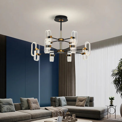 Modern Acrylic Led Chandelier with Remote Control  Seus Lighting