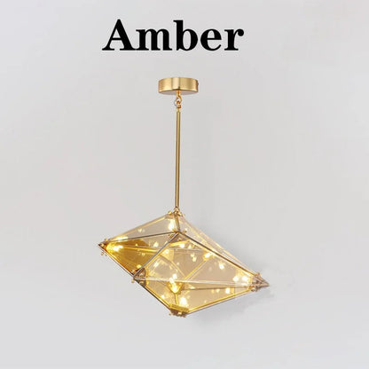 Modern Angular Diamond Style LED Pendant Light