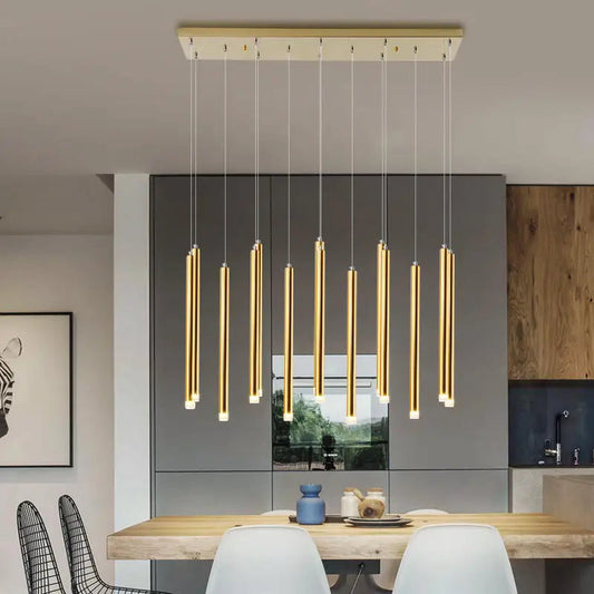 Modern Black & Gold Dining Room Ceiling Fixture  Seus Lighting