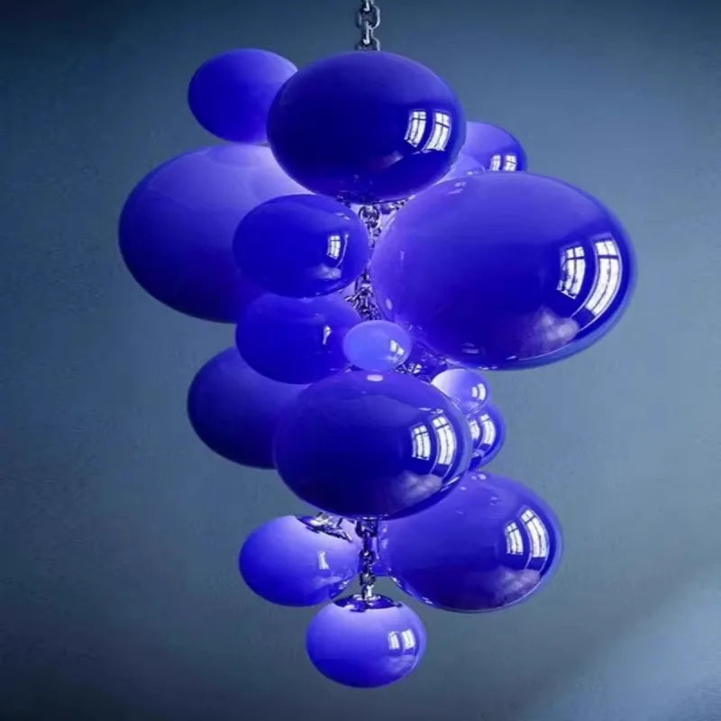 Modern Large Glass Bubble Chandelier - Ceiling Light  Seus Lighting