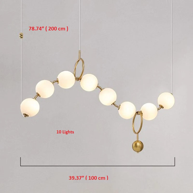 Modern Minimalist Bubble Glass Orb Chandelier  Seus Lighting