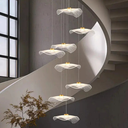 Modern Mushroom Lotus Leaf Led Chandelier  Seus Lighting