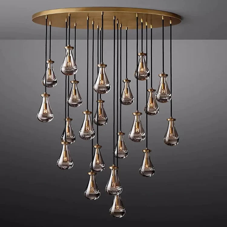 Modern Raindrop Chandelier for Foyer & Staircase  Seus Lighting