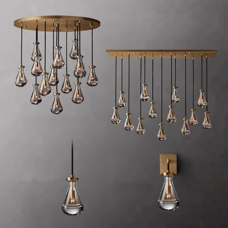 Modern Raindrop Chandelier for Foyer & Staircase  Seus Lighting