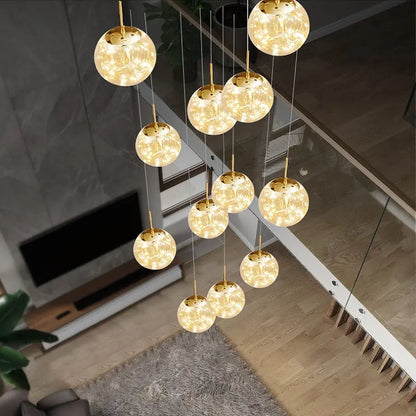 Modern Spiral Chandelier for Staircase Seus Lighting