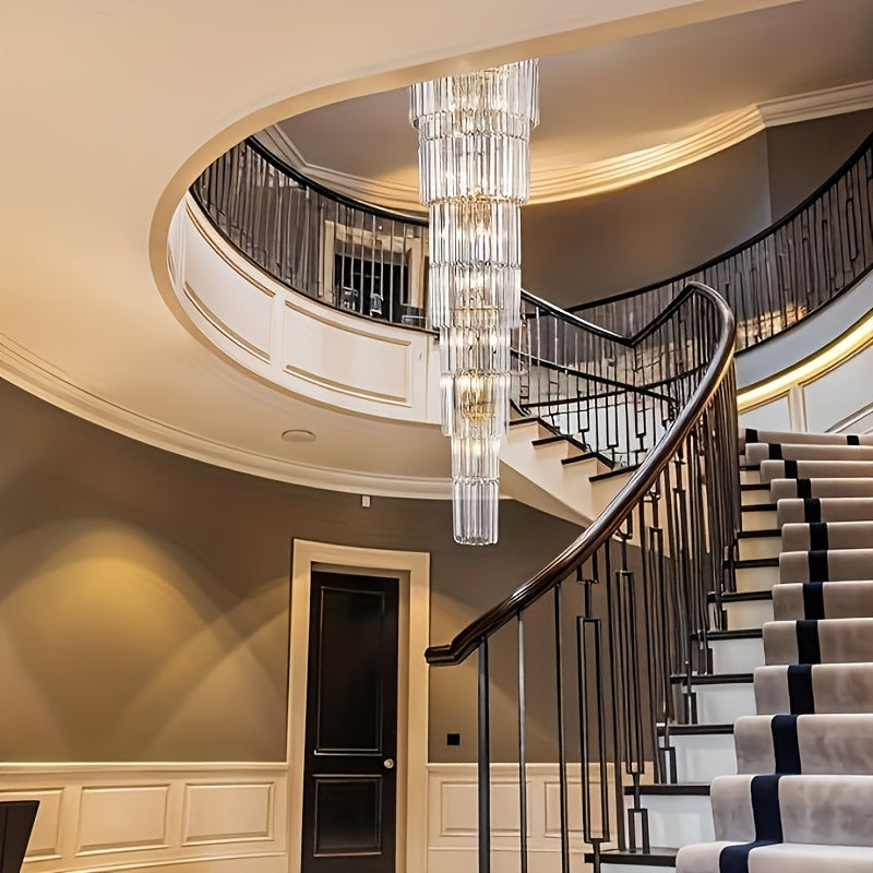 Oly Crystal Staircase Chandelier  Seus Lighting