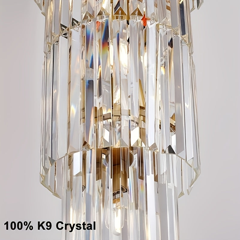 Oly Crystal Staircase Chandelier  Seus Lighting