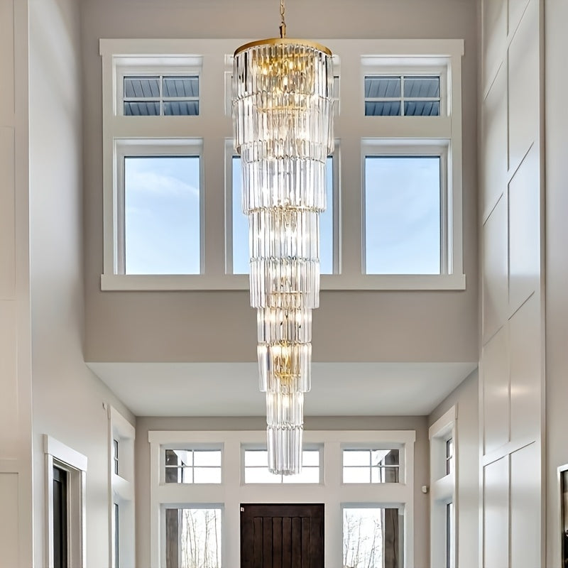 Oly Crystal Staircase Chandelier  Seus Lighting