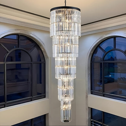 Oly Crystal Staircase Chandelier  Seus Lighting