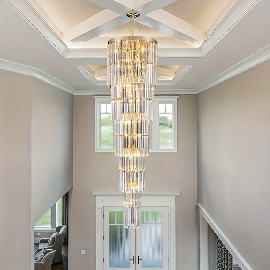 Oly Crystal Staircase Chandelier  Seus Lighting