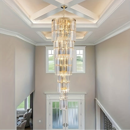 Oly Crystal Staircase Chandelier  Seus Lighting