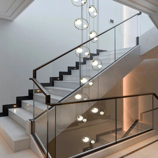 Postmodern Ring Pendant Light for Staircase  Seus Lighting