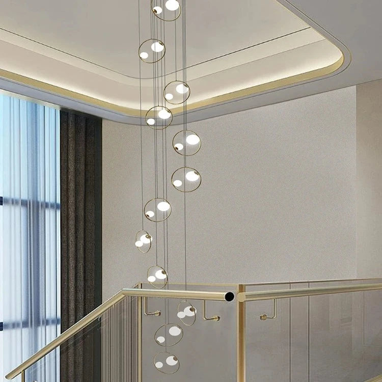 Postmodern Ring Pendant Light for Staircase  Seus Lighting