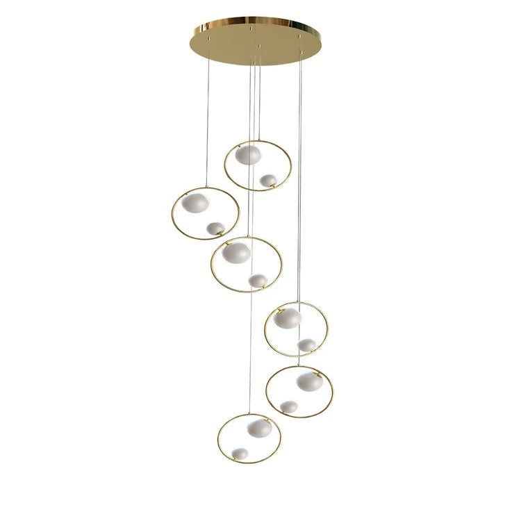 Postmodern Ring Pendant Light for Staircase  Seus Lighting