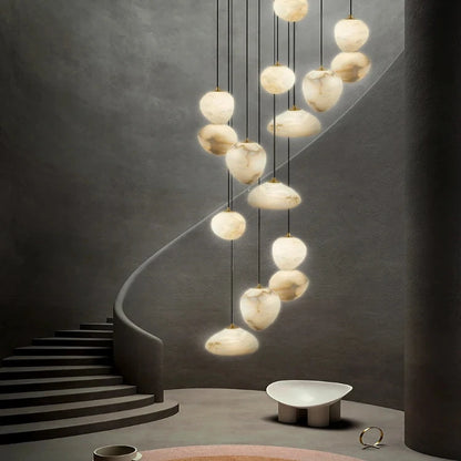 Sage Marble Chandelier  Seus Lighting