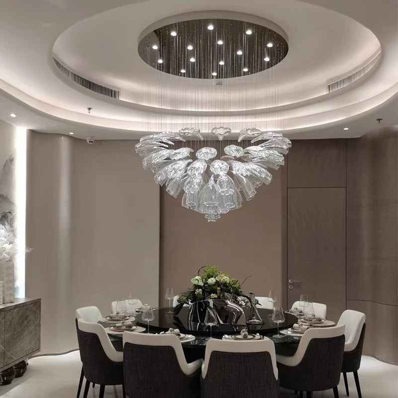 Sasha Modern Designer Crystal Flower Chandelier  Seus Lighting