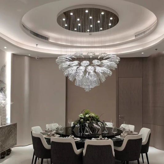 Sasha Modern Designer Crystal Flower Chandelier  Seus Lighting