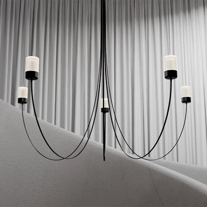 Suri Black Modern Chandelier  Seus Lighting