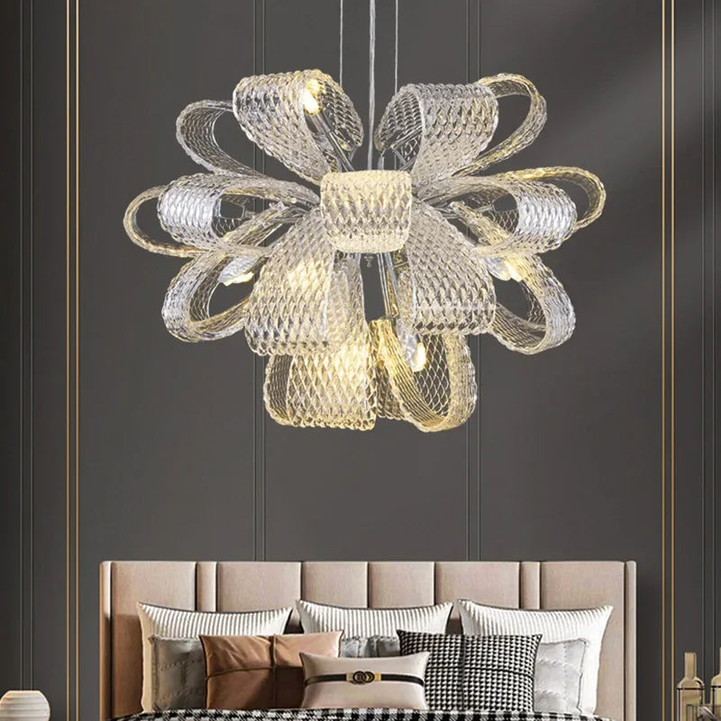 Teny Luxury Chrome and Crystal Chandelier  Seus Lighting