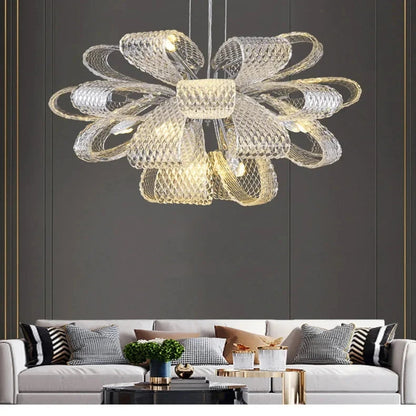 Teny Luxury Chrome and Crystal Chandelier  Seus Lighting