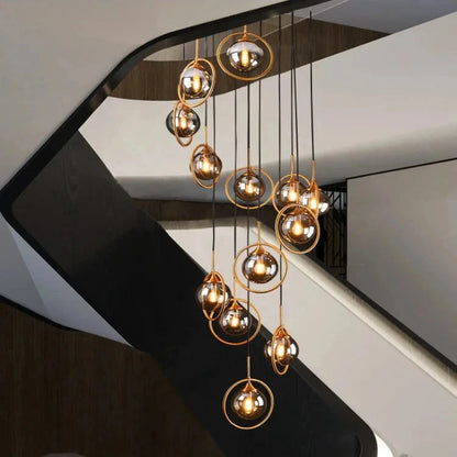 Tenza Modern Staircase Chandelier  Seus Lighting